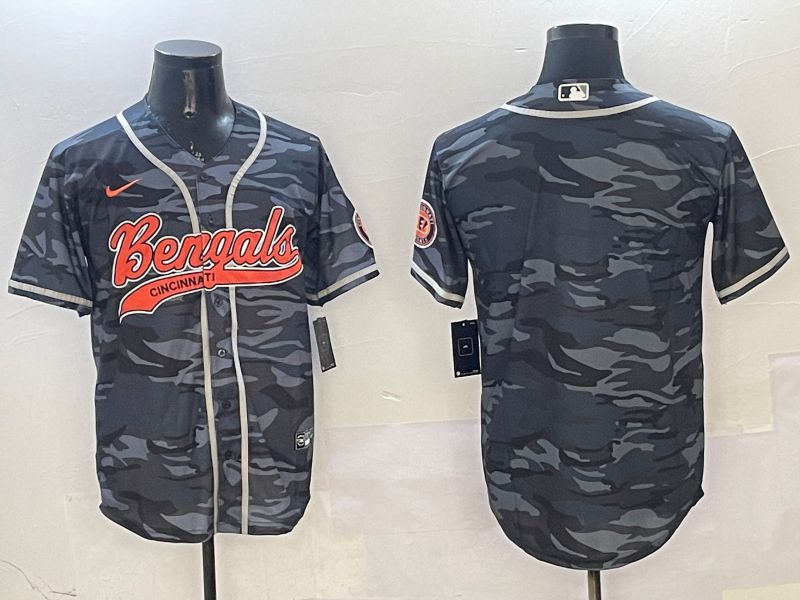 Men Cincinnati Bengals Blank Camo Joint Name 2025 Nike Limited NFL Jersey style 1